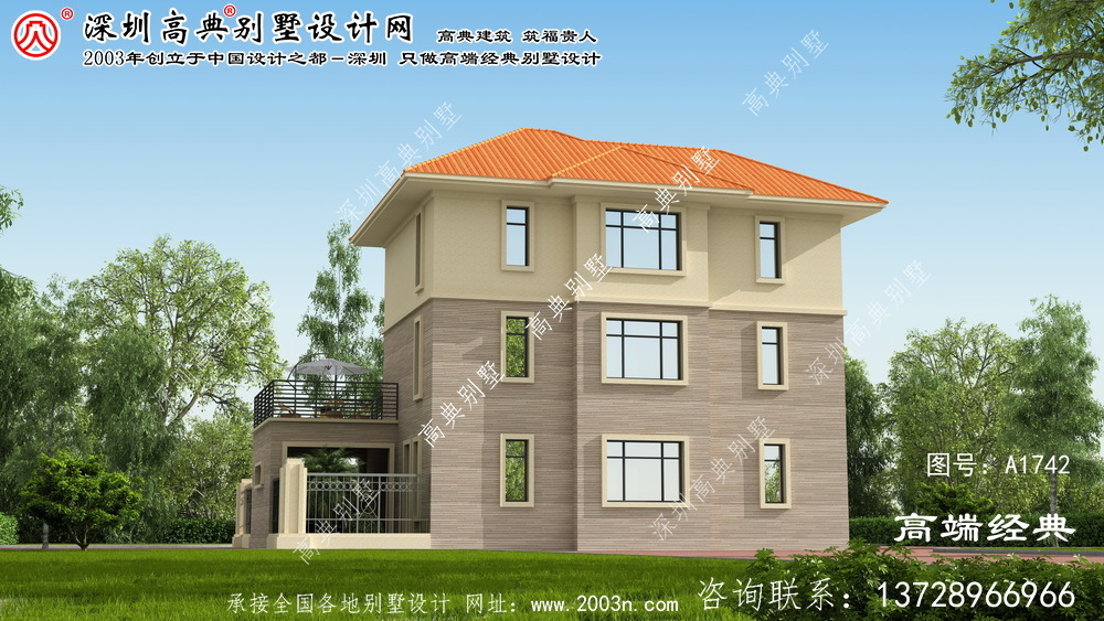 和硕县清爽、朴素的三层小屋设计图样。
